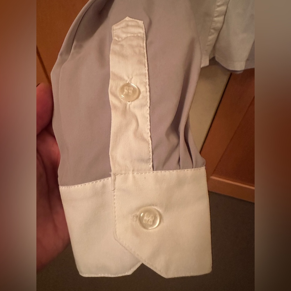 EGO7 Equestrian Show Shirt, Ice Grey/White, Size 2, Excellent Condition! - Picture 6 of 11